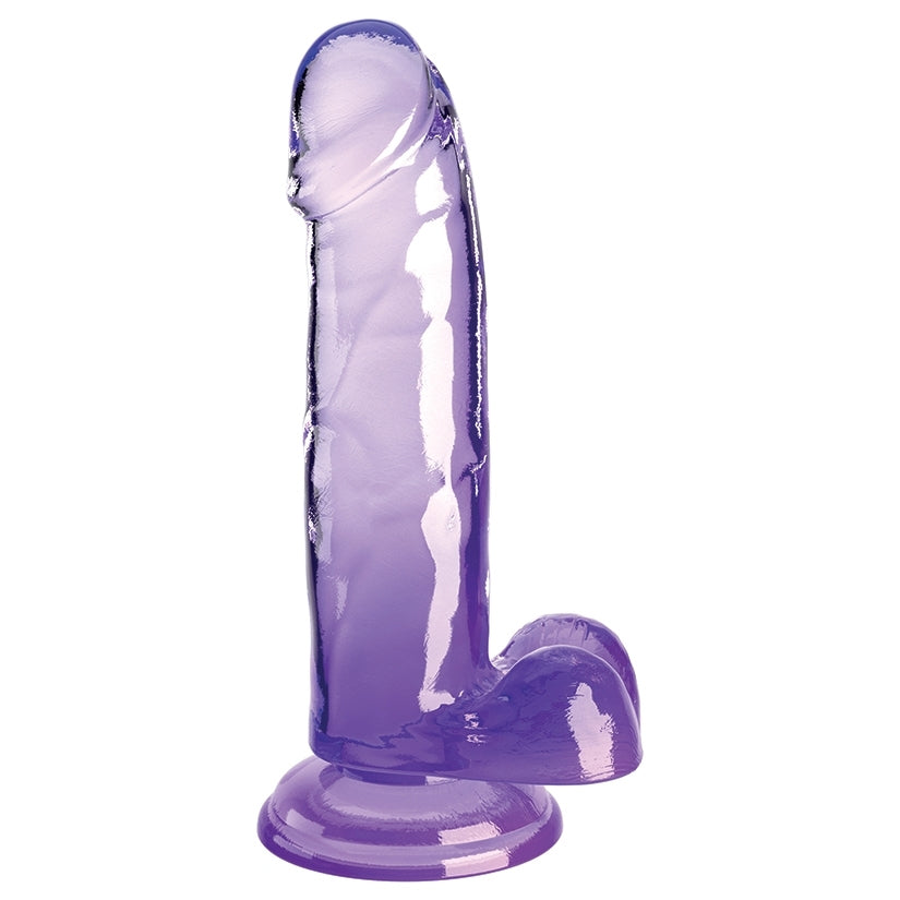 King Cock Clear with Balls-Purple 7