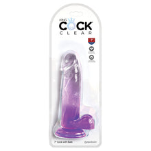 Load image into Gallery viewer, King Cock Clear with Balls-Purple 7
