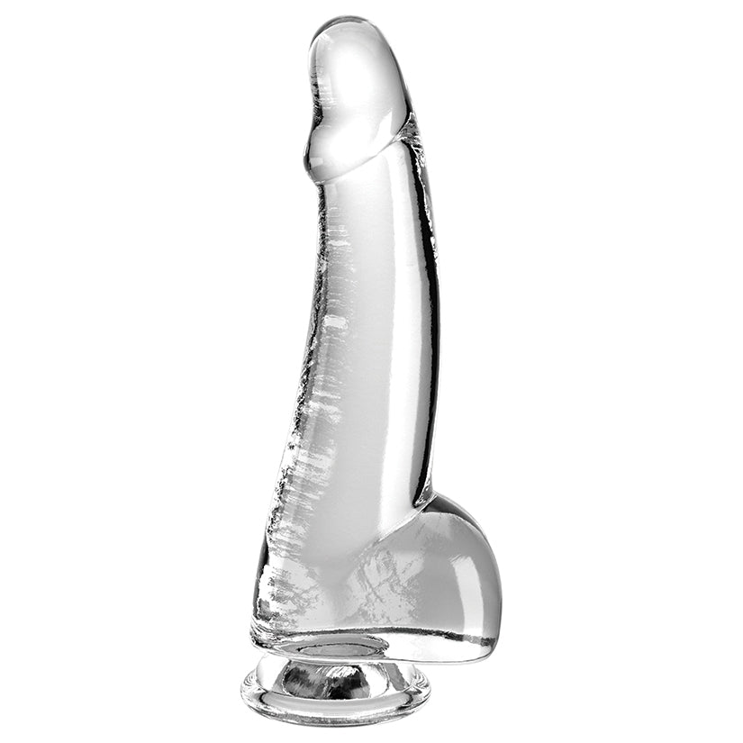 King Cock Clear with Balls-Clear 7.5