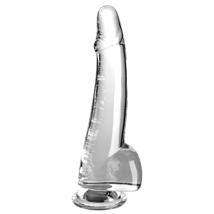 King Cock Clear with Balls-Clear 10