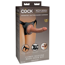 Load image into Gallery viewer, King Cock Elite Comfy Silicone Body Dock Kit-Tan
