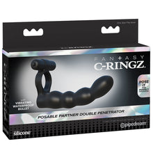 Load image into Gallery viewer, Fantasy C-Ringz Posable Partner Double Penetrator-Black
