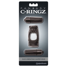 Load image into Gallery viewer, Fantasy C-Ringz Duo-Vibrating Super Ring-Black
