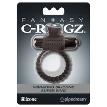 Load image into Gallery viewer, Fantasy C-Ringz Vibrating Silicone Super Ring-Black
