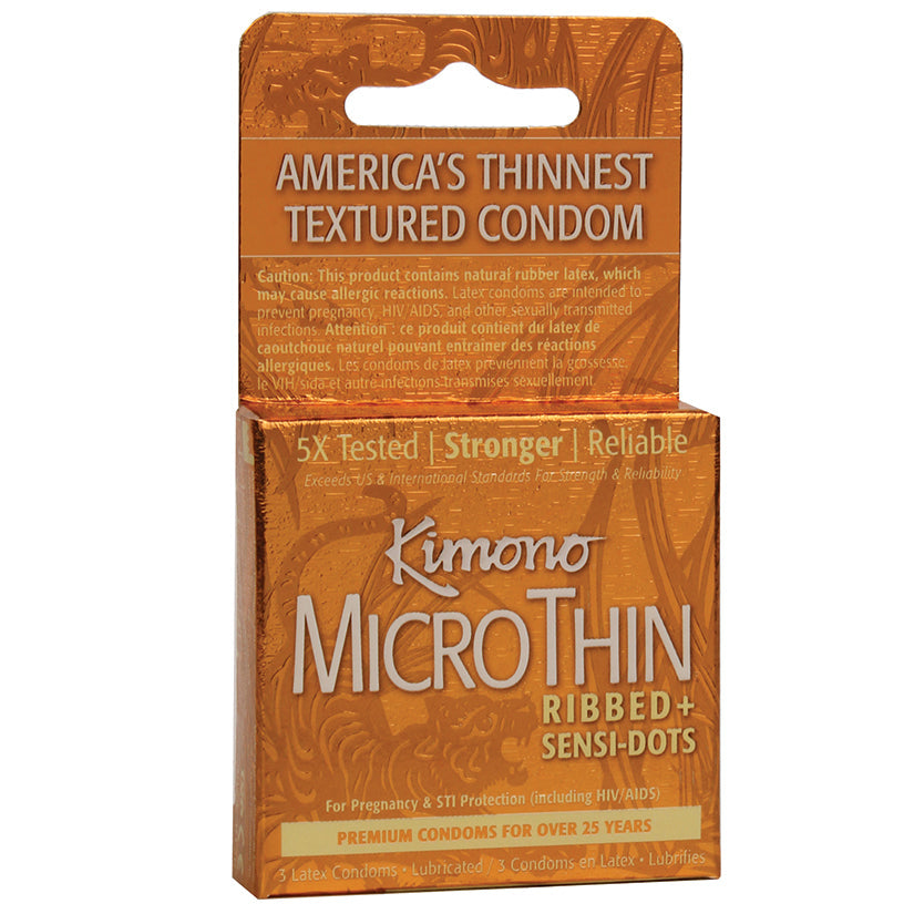 Kimono MicroThin Ribbed SensiDots (3 Pack)