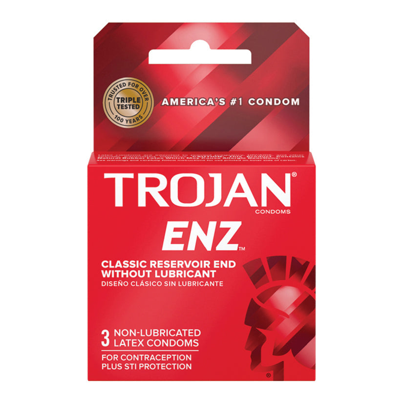 Trojan Enz Non-Lubricated Condoms (3 Pack)