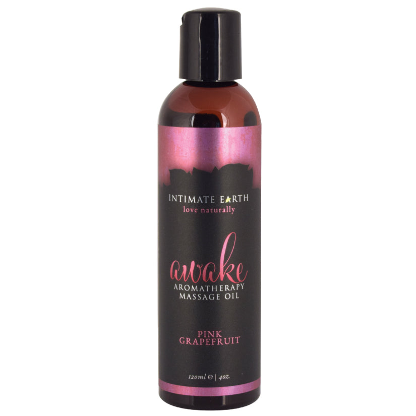 Intimate Earth Aromatherapy Oil Awake-Pink Grapefruit  4oz