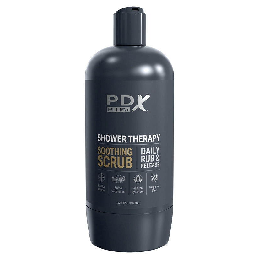 PDX Plus Shower Therapy Soothing Scrub-Brown