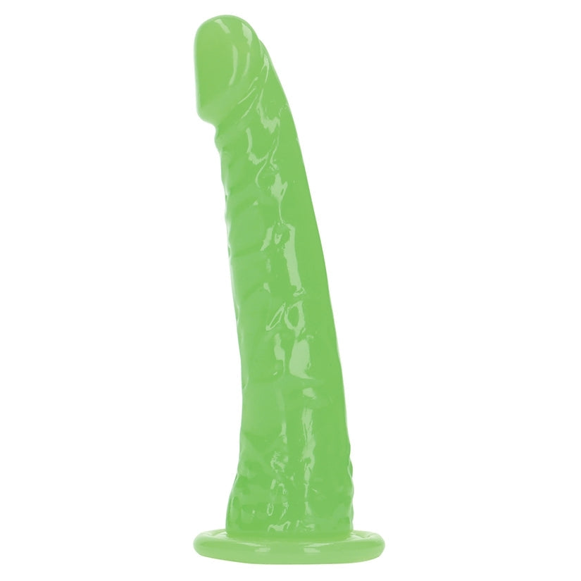 RealRock Slim Glow in the Dark Dildo-Green 6