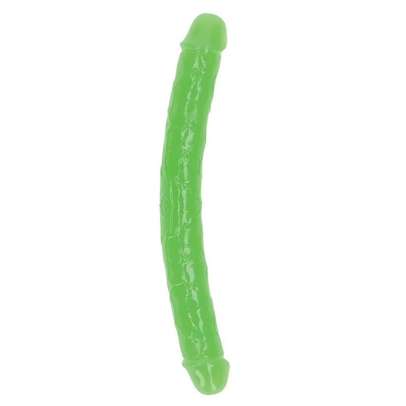 RealRock Glow in the Dark Double Dildo-Green 12