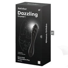 Load image into Gallery viewer, Satisfyer Dazzling Crystal Glass Dildo-Black
