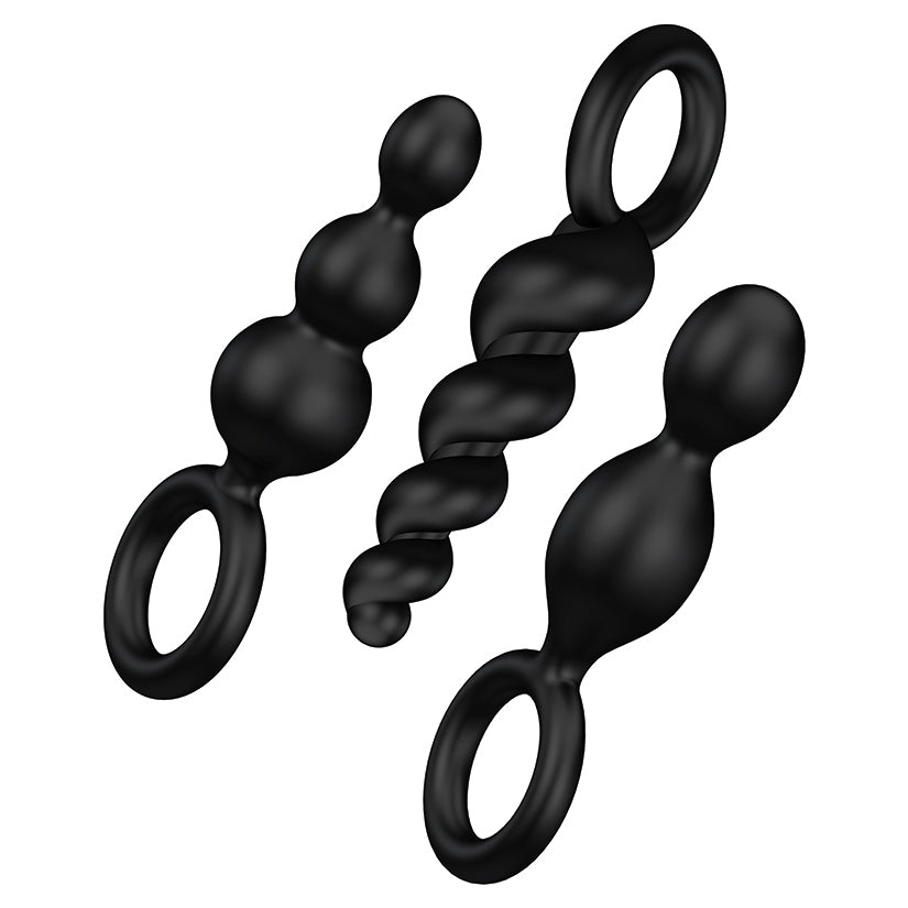 Satisfyer Booty Call Plugs-Black (Set Of 3)