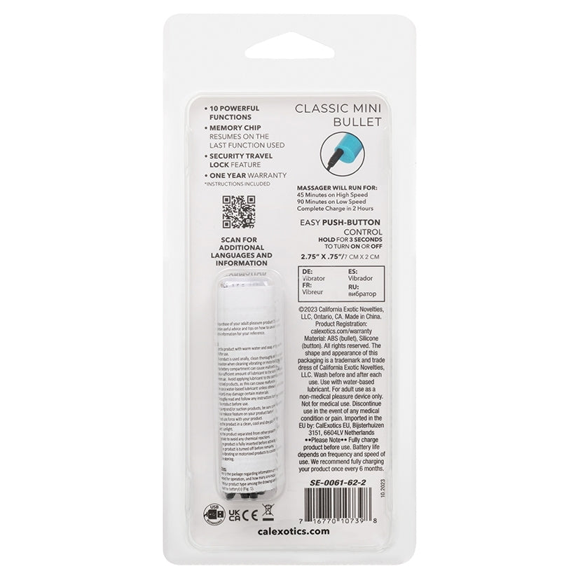 Turbo Buzz Classic Mini Bullet-Blue