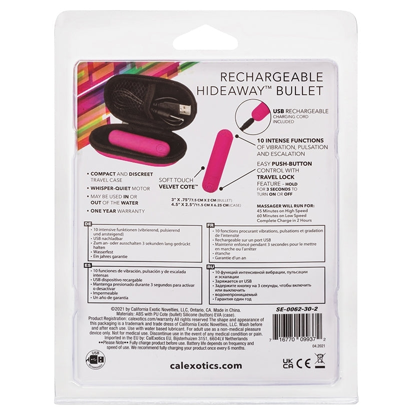 Rechargeable Hideaway Bullet-Pink