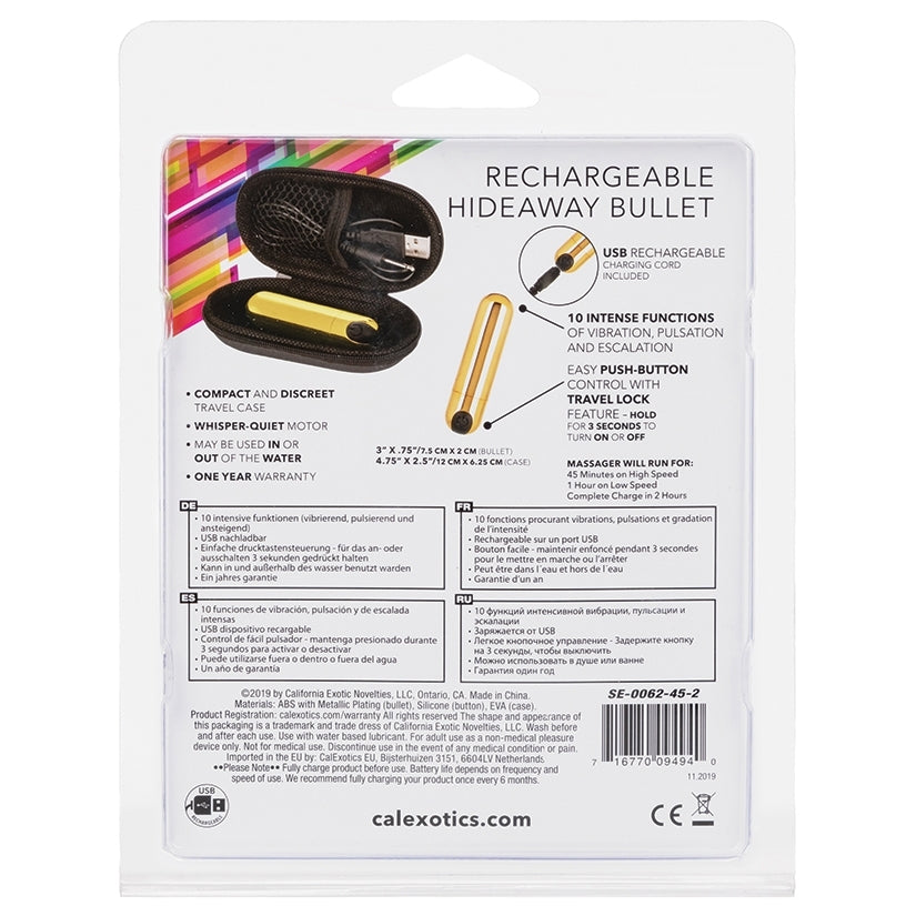 Rechargeable Hideaway Bullet-Gold