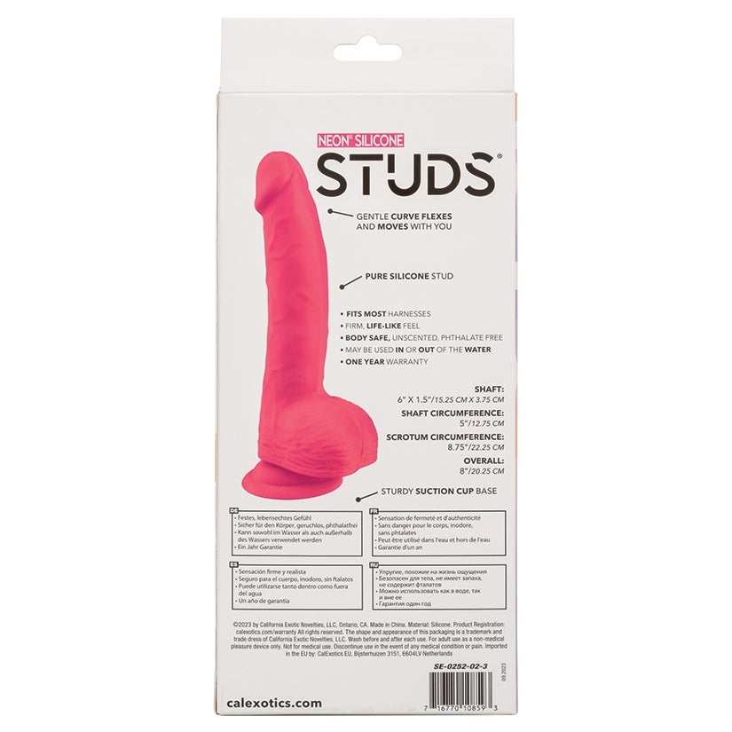 Neon Silicone Studs-Pink 6