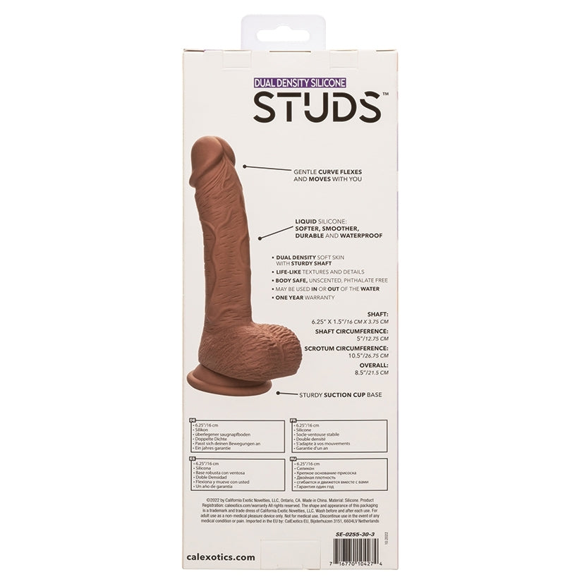 Dual Density Silicone Studs-Brown 6.25