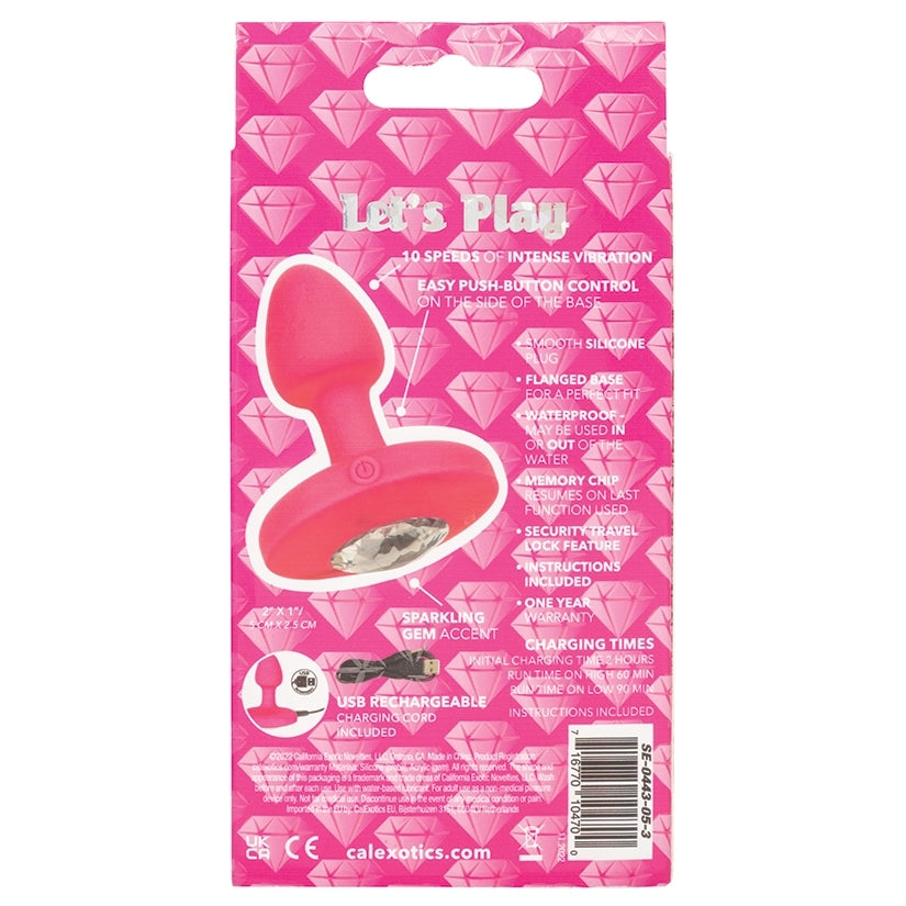 Cheeky Gems Rechargeable Vibrating Probe-Pink Small