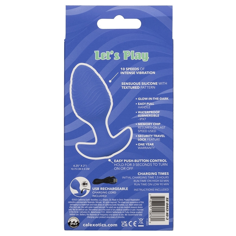 Cheeky Vibrating Glow-In-The-Dark Large Butt Plug