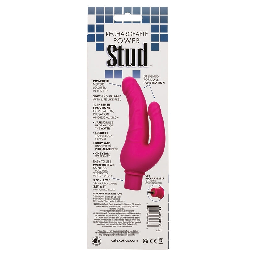 Rechargeable Power Stud Over & Under-Pink