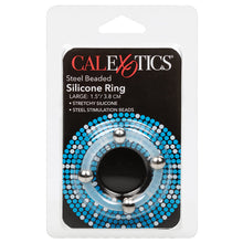 Load image into Gallery viewer, Steel Beaded Silicone Ring Large
