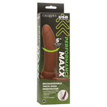 Load image into Gallery viewer, Performance Maxx Rechargeable Thick Dual Penetrator-Brown
