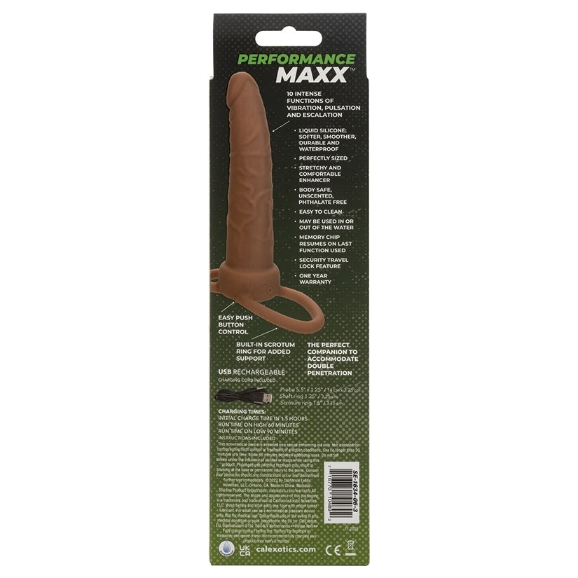Performance Maxx Rechargeable Dual Penetrator - Brown