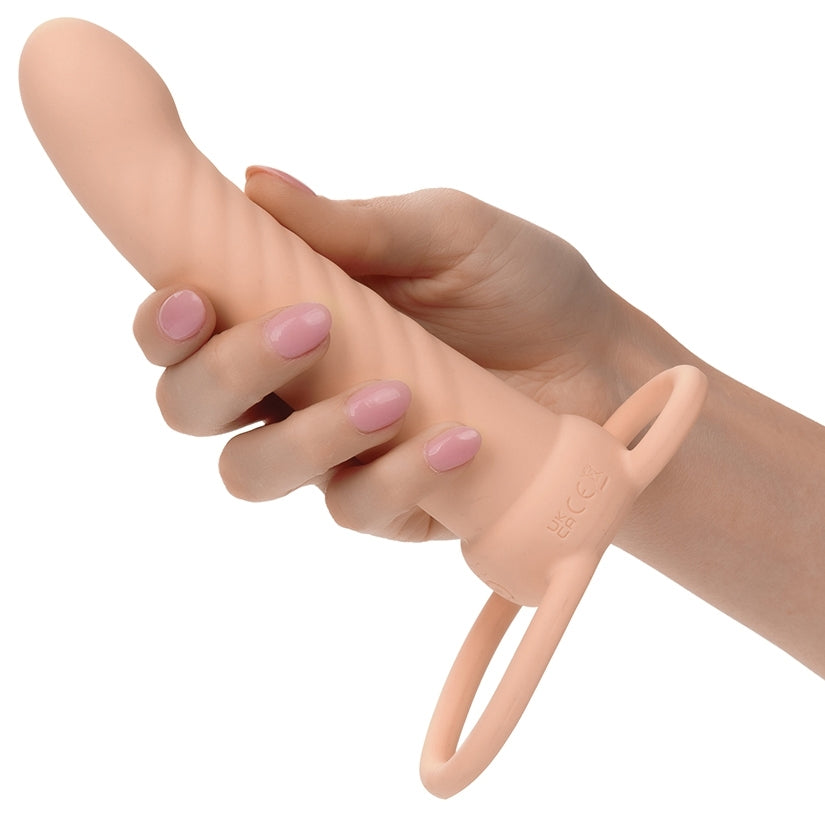 Performance Maxx Rechargeable Ribbed Dual Penetrator-Ivory