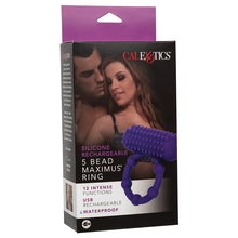 Load image into Gallery viewer, Silicone Rechargeable 5 Bead Maximus Ring
