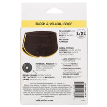 Load image into Gallery viewer, Boundless Brief-Black and Yellow S/M
