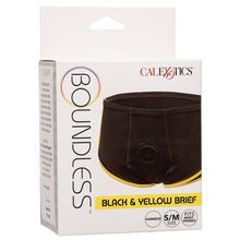 Load image into Gallery viewer, Boundless Brief-Black and Yellow S/M
