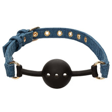 Load image into Gallery viewer, Ride &#39;Em Premium Denim Collection Ball Gag
