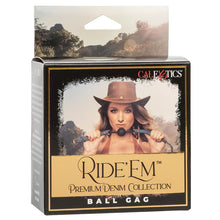 Load image into Gallery viewer, Ride &#39;Em Premium Denim Collection Ball Gag
