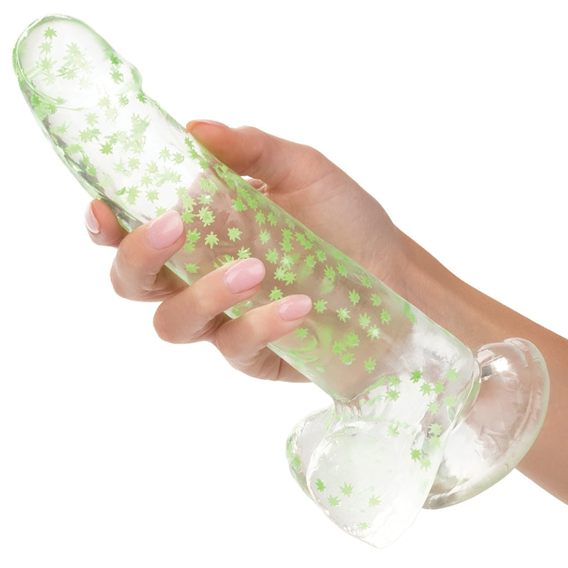 Naughty Bits I Leaf Dick Glow in The Dark Weed Leaf Dildo
