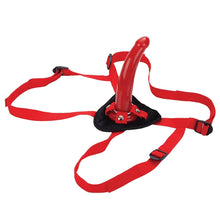 Load image into Gallery viewer, Red Rider Universal Harness With &quot;G&quot; Curved Dong-Red 7&quot;
