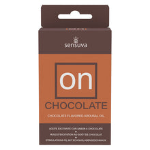 Load image into Gallery viewer, Sensuva ON Chocolate Arousal Oil 5ml Bottle Medium Box
