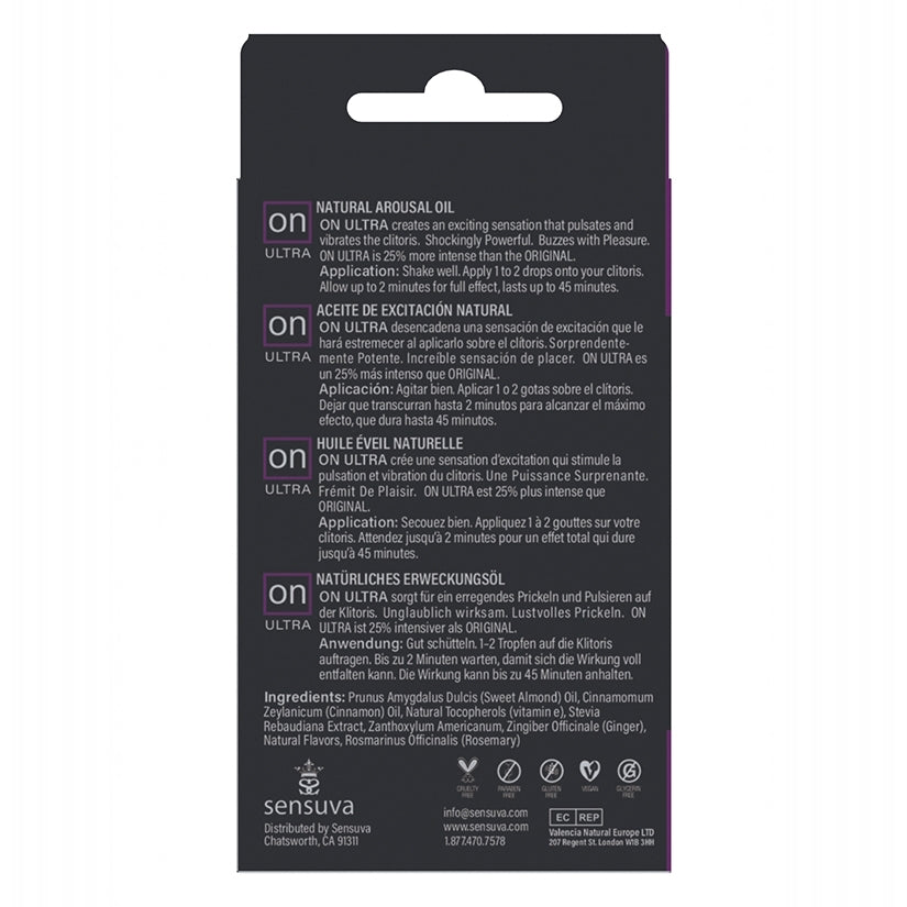 Sensuva ON Ultra Arousal Oil 5ml Bottle Medium Box