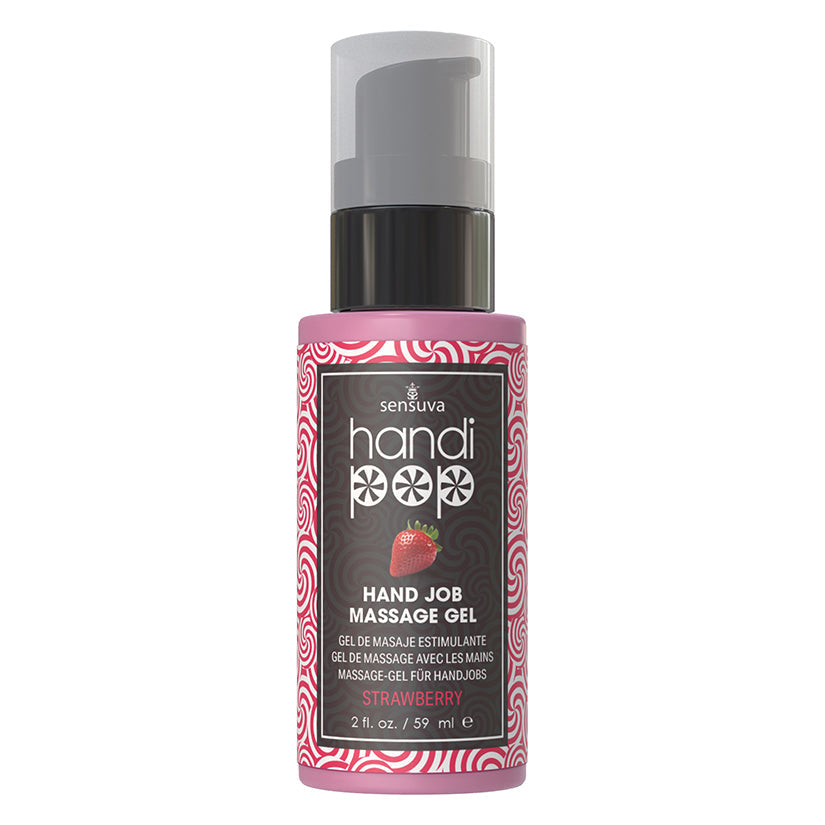 Sensuva Handipop Edible Massage Gel-Strawberry 2oz