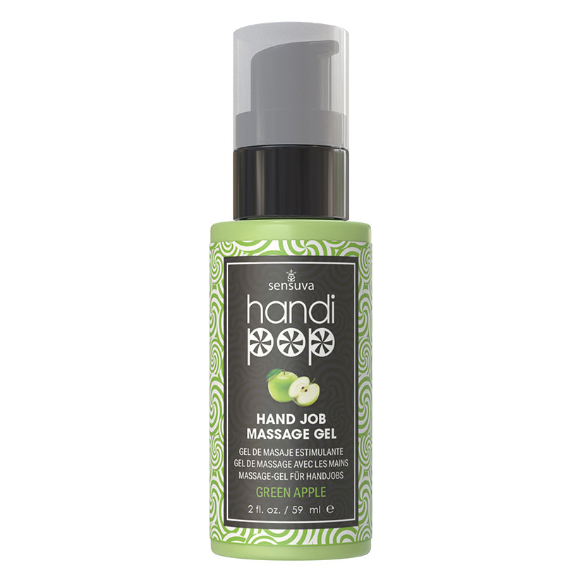 Sensuva Handipop Edible Massage Gel-Green Apple 2oz