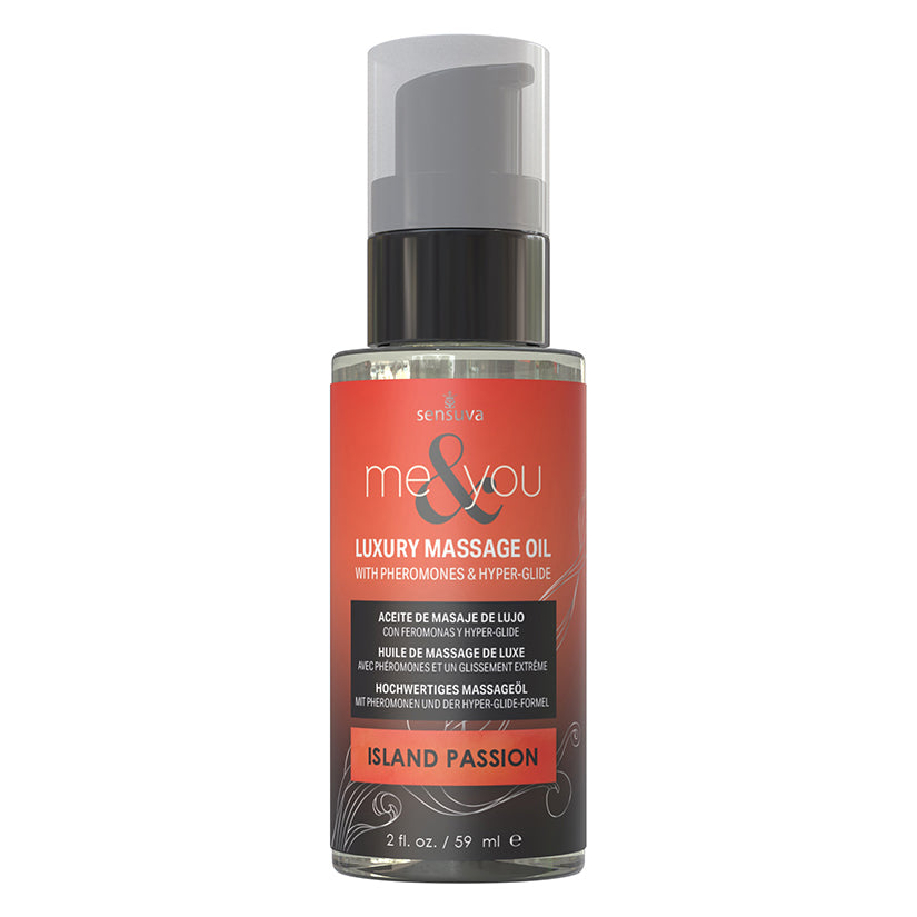 Sensuva Me & You Massage Oil-Island Passion 2oz