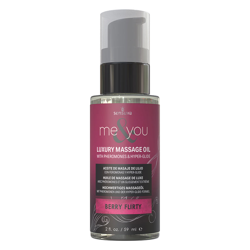 Sensuva Me & You Massage Oil-Berry Flirty 2oz