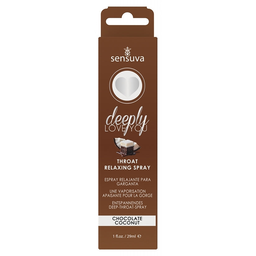 Sensuva Deeply Love You Throat Relaxing Spray-Chocolate Coconut 1oz