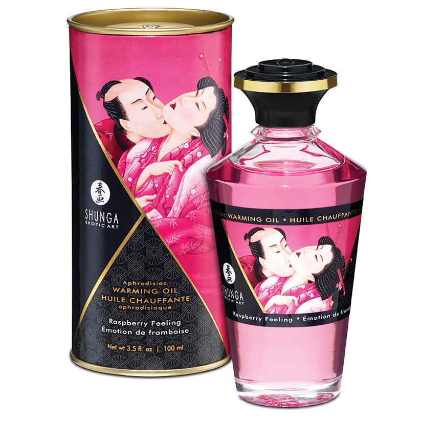 Shunga Aphrodisiac Warming Oil-Raspberry Feeling 3.5oz