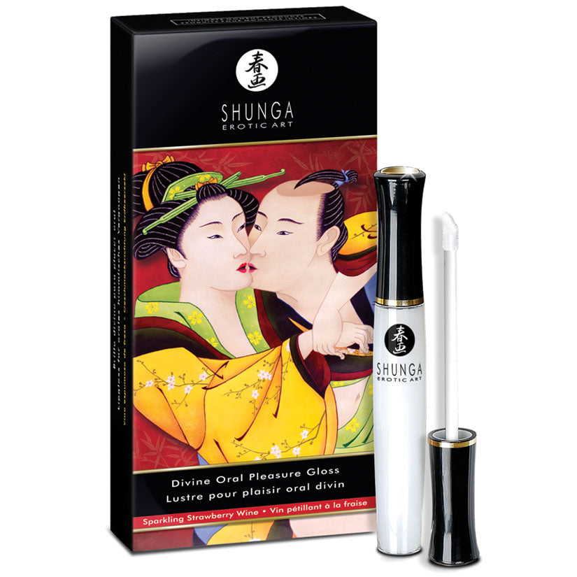 Shunga Divine Oral Pleasure Gloss-Sparkling Strawberry Wine