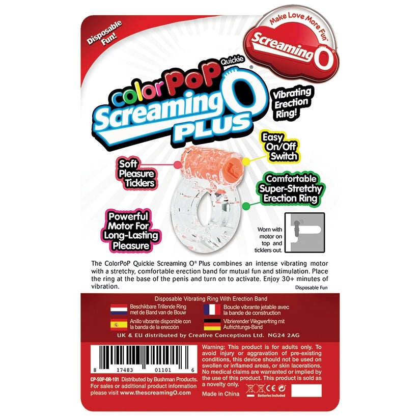 Screaming O ColorPoP Quickie Plus-Orange