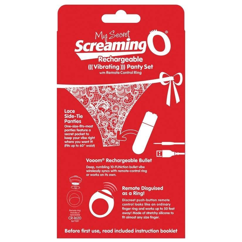 Screaming O My Secret Charged Remote Control Panty Vibe-Red