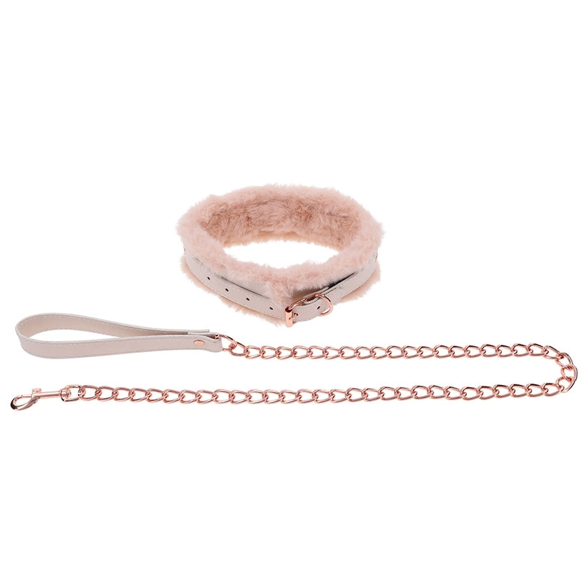 S&M Peaches Ôn CreaMe Fur Collar & Leash