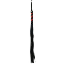 Load image into Gallery viewer, S&amp;M Red &amp; Black Stripe Flogger
