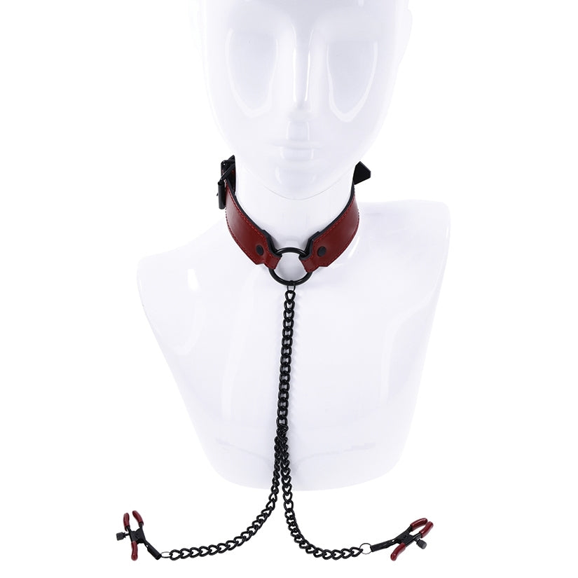Saffron Collar with Nipple Clamps