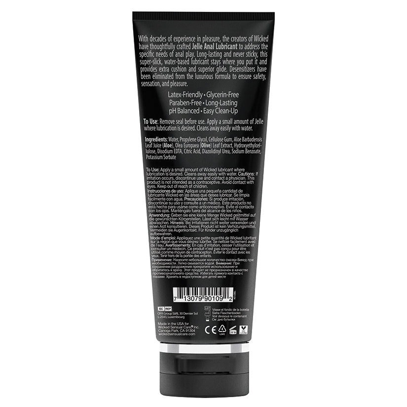 Wicked Jelle Waterbased Anal Lubricant 8oz